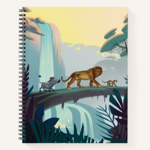 Lion King   Pumbaa, Simba, & Timon Crossing Log Notebook