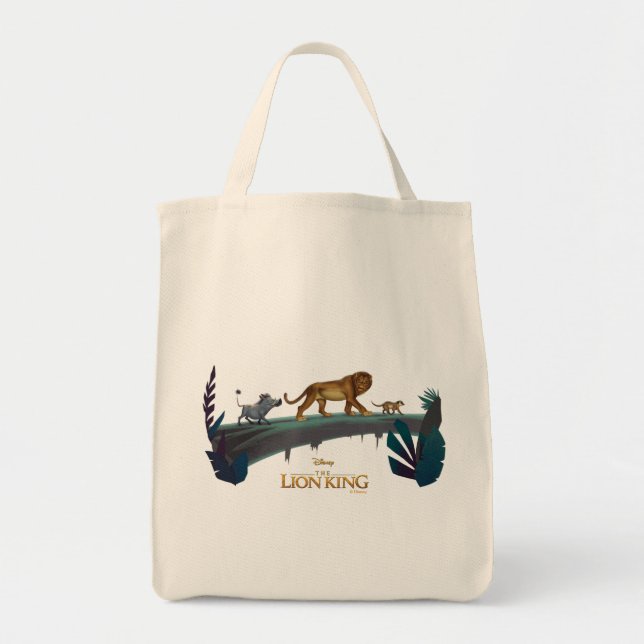 Lion King | Pumbaa, Simba, & Timon Crossing Log Tote Bag (Front)