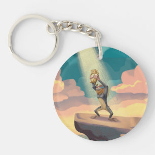 Lion King Rafiki Presenting Simba Graphic Keychain