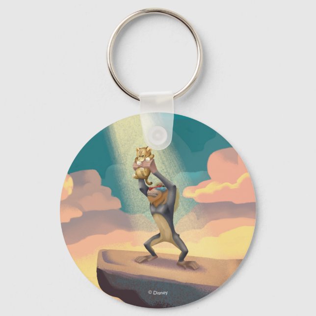 Lion King | Rafiki Presenting Simba Graphic Keychain (Front)