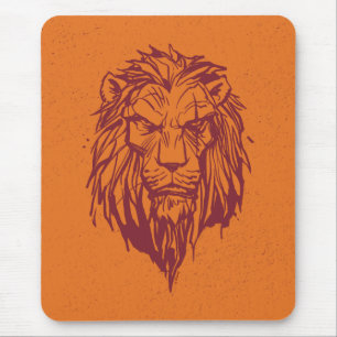 Lion King   Scar Head Sketch Mouse Pad