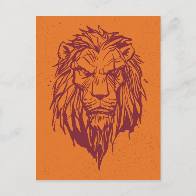 Lion King | Scar Head Sketch Postcard (Front)