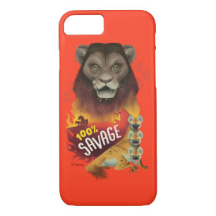 Lion King   Scar & Hyenas "100% Savage" Case-Mate iPhone Case