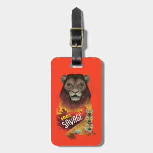 Lion King Scar & Hyenas "100% Savage" Luggage Tag
