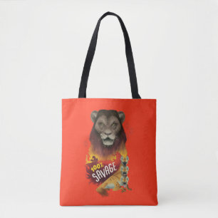 Lion King Scar & Hyenas "100% Savage" Tote Bag