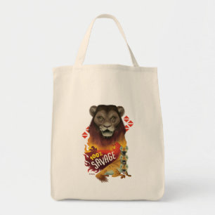 Lion King   Scar & Hyenas "100% Savage" Tote Bag