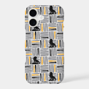Lion King   Simba Grey & Gold Hatched Pattern