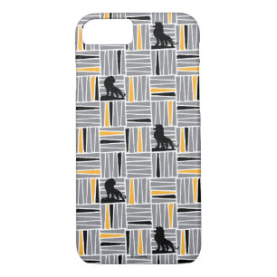 Lion King   Simba Grey & Gold Hatched Pattern Case-Mate iPhone Case