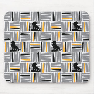 Lion King   Simba Grey & Gold Hatched Pattern Mouse Pad