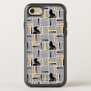Lion King   Simba Grey & Gold Hatched Pattern OtterBox Symmetry iPhone 8/7 Case