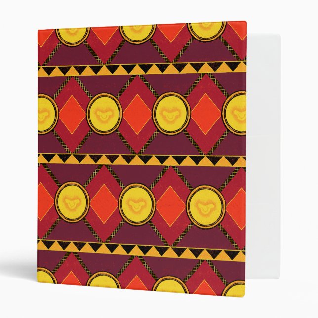 Lion King | Simba Icon African Style Pattern Binder (Front/Inside)