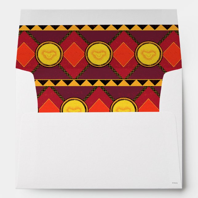 Lion King | Simba Icon African Style Pattern Envelope (Back (Bottom))
