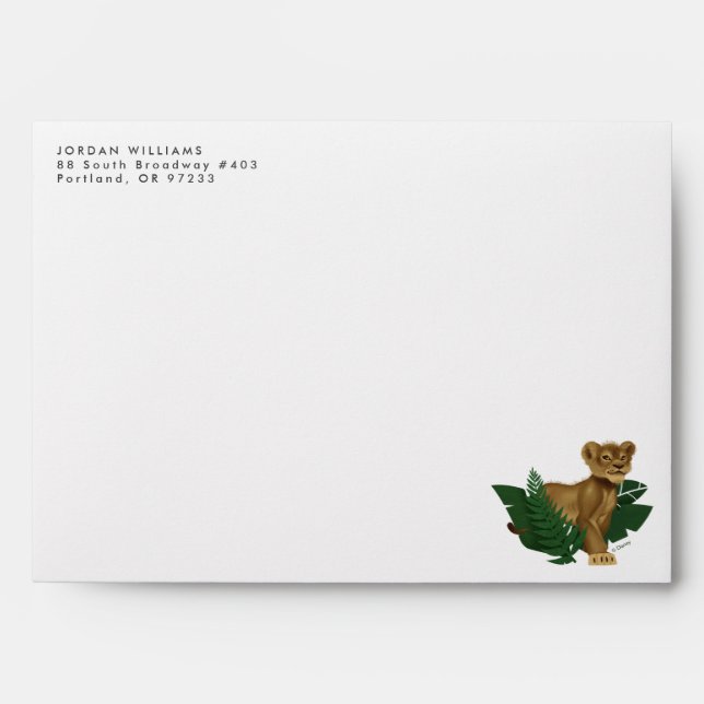 Lion King | Simba In The Jungle Envelope (Front)