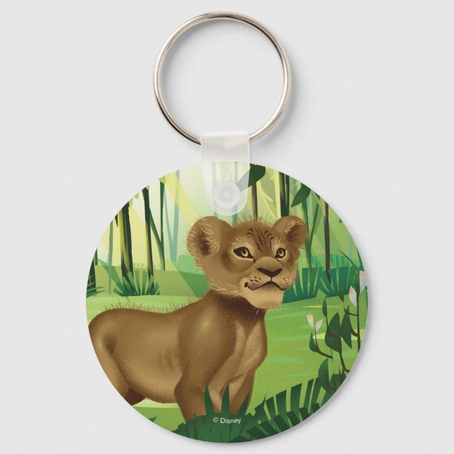 Lion King | Simba In The Jungle Keychain (Front)