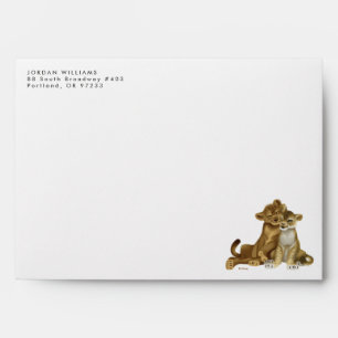 Lion King   Simba & Nala At Sunset Envelope