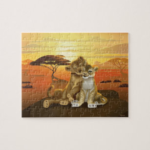 Lion King   Simba & Nala At Sunset Jigsaw Puzzle
