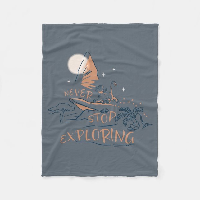Lion King | Simba - Never Stop Exploring Fleece Blanket (Front)