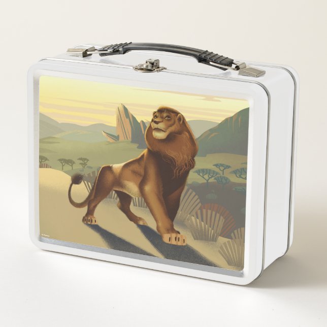 Lion King | Simba On Pride Lands Metal Lunch Box (Front)
