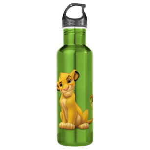Lion King   Simba on Triangle Pattern 710 Ml Water Bottle