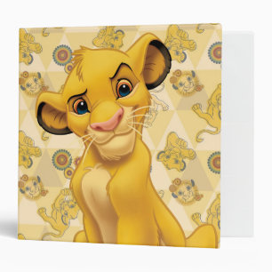 Lion King Simba on Triangle Pattern Binder