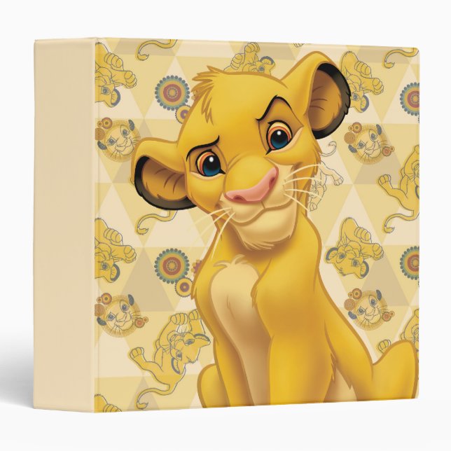Lion King | Simba on Triangle Pattern Binder (Front/Spine)