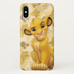 Lion King   Simba on Triangle Pattern iPhone X Case