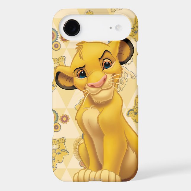Lion King | Simba on Triangle Pattern Case-Mate iPhone Case (Back)