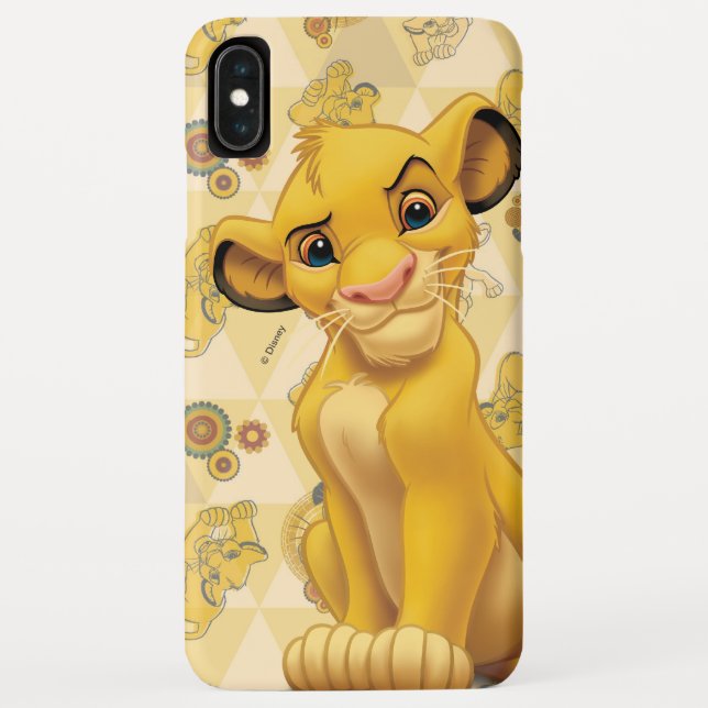 Lion King | Simba on Triangle Pattern Case-Mate iPhone Case (Back)