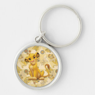 Lion King   Simba on Triangle Pattern Keychain