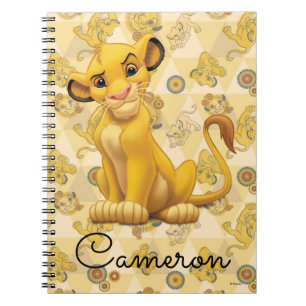 Lion King   Simba on Triangle Pattern Notebook