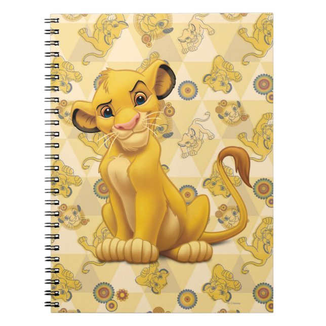 Lion King | Simba on Triangle Pattern Notebook (Front)