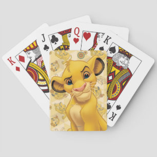 Lion King   Simba on Triangle Pattern Playing Cards