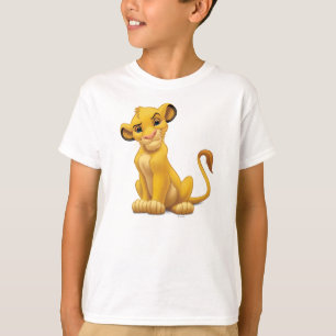 Lion King Simba on Triangle Pattern T-Shirt