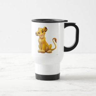 Lion King Simba on Triangle Pattern Travel Mug