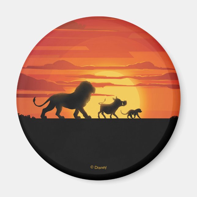 Lion King | Simba, Pumbaa, & Timon Silhouette Magnet (Front)