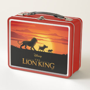 Lion King   Simba, Pumbaa, & Timon Silhouette Metal Lunch Box