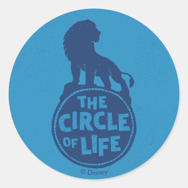 Lion King | Simba "The Circle Of Life" Classic Round Sticker (Front)