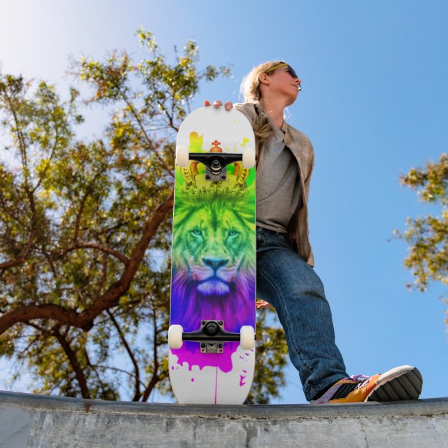 Lion King Skateboard Deck in Abstract Colours! (Outdoor 1)