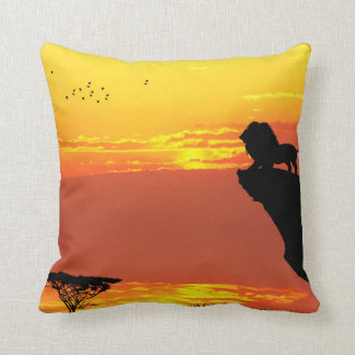 Lion King Square Cotton Throw Pillow Case 16x16