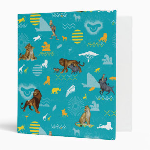 Lion King   Teal Characters & Icons Pattern Binder
