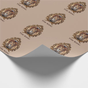 Lion king vintage mens wrapping paper