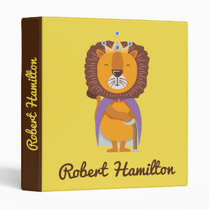 LION KING WITH CROWN ADD YOUR NAME BINDER