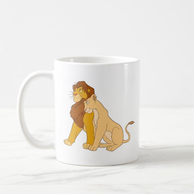 Lion King's Adult Simba and Nala Disney Coffee Mug (Left)