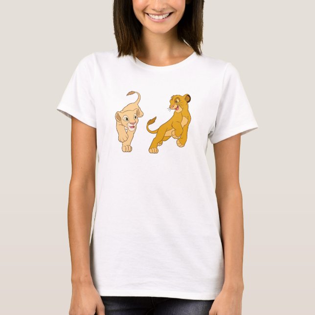 Lion King's Simba and Nala Playing Disney T-Shirt (Front)
