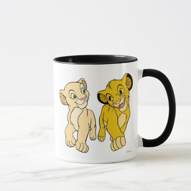 Lion King's Simba & Nala smiling Disney Mug (Right)