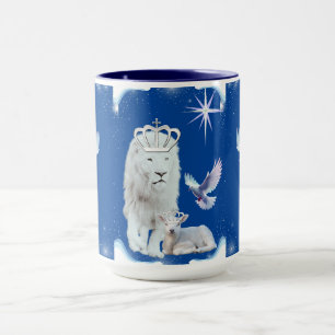 Lion Lamb And Dove Coffee Mug