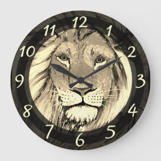Lion Large Clock