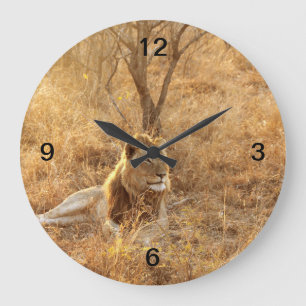 Lion Large Clock