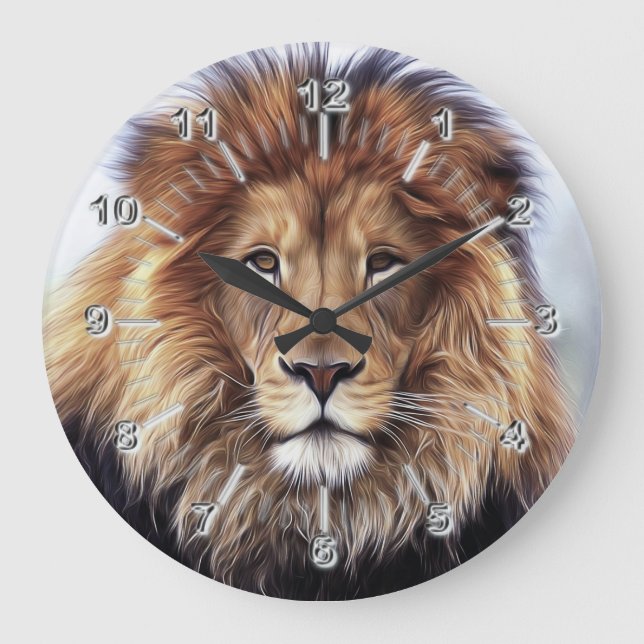 Lion Large Clock (Front)
