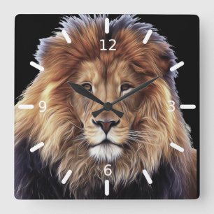 Lion Large Clock